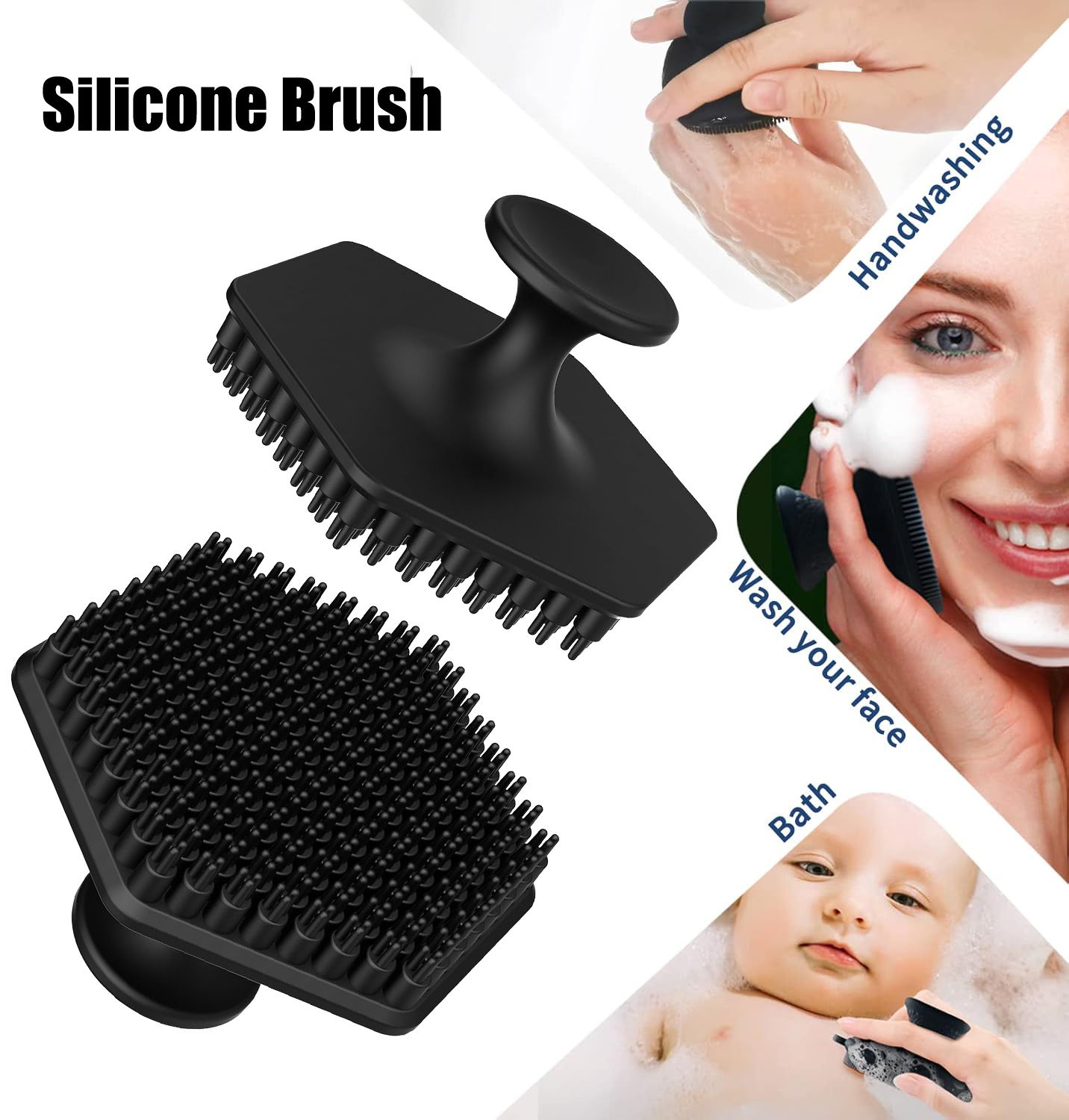 Silicone Face Scrubber Electric - แปรงทำความสะอาดผิวหน้าซิลิโคนสำหรับผู้ชาย ขจัดเซลล์ผิวที่ตายแล้วและผิวแห้ง ทำความสะอาดล้ำลึก นวดหน้า แปรงขัดหน้า