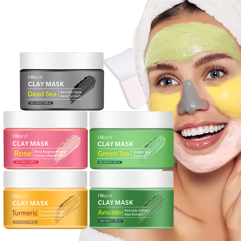 Green Tea Cleansing Clay Mask - 100ml Rose Facial Cleansing Mud Mask