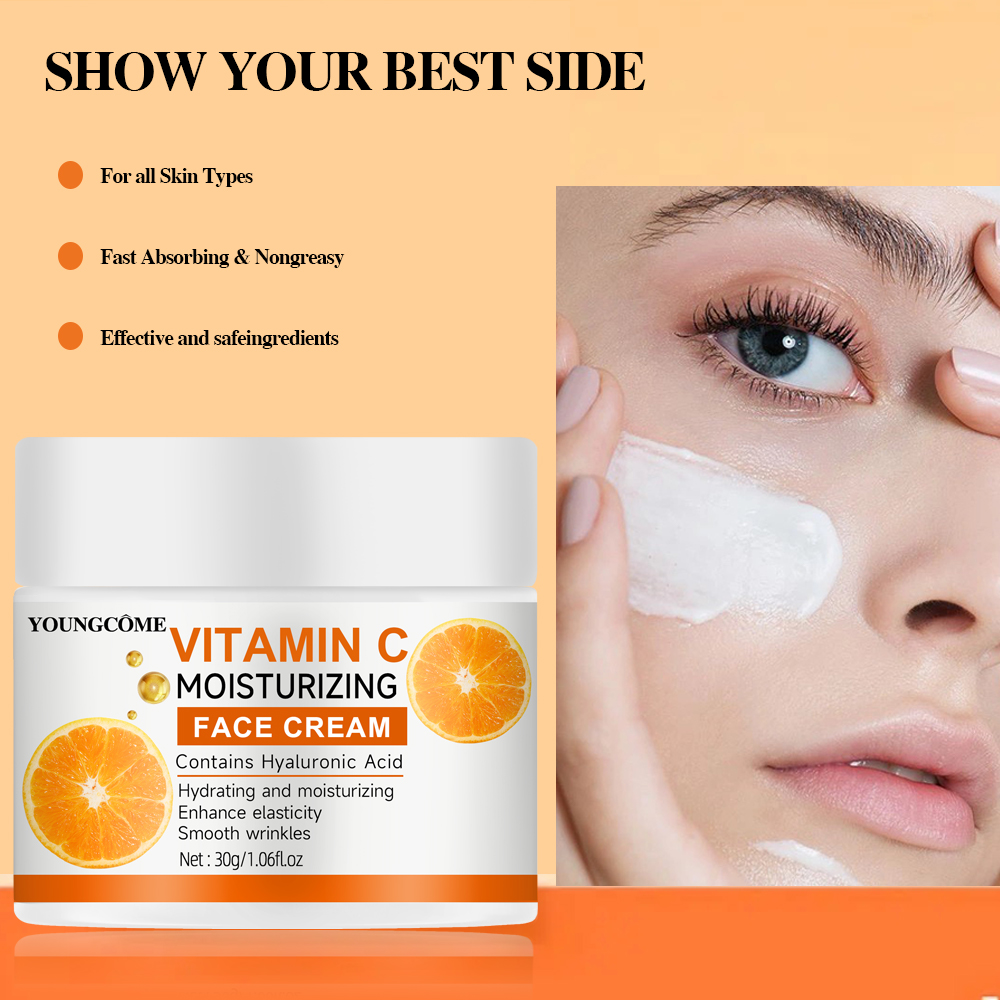 Hyaluronic Acid Facial Serum - Vitamin C Moisturizing Cream Repair Anti-Aging