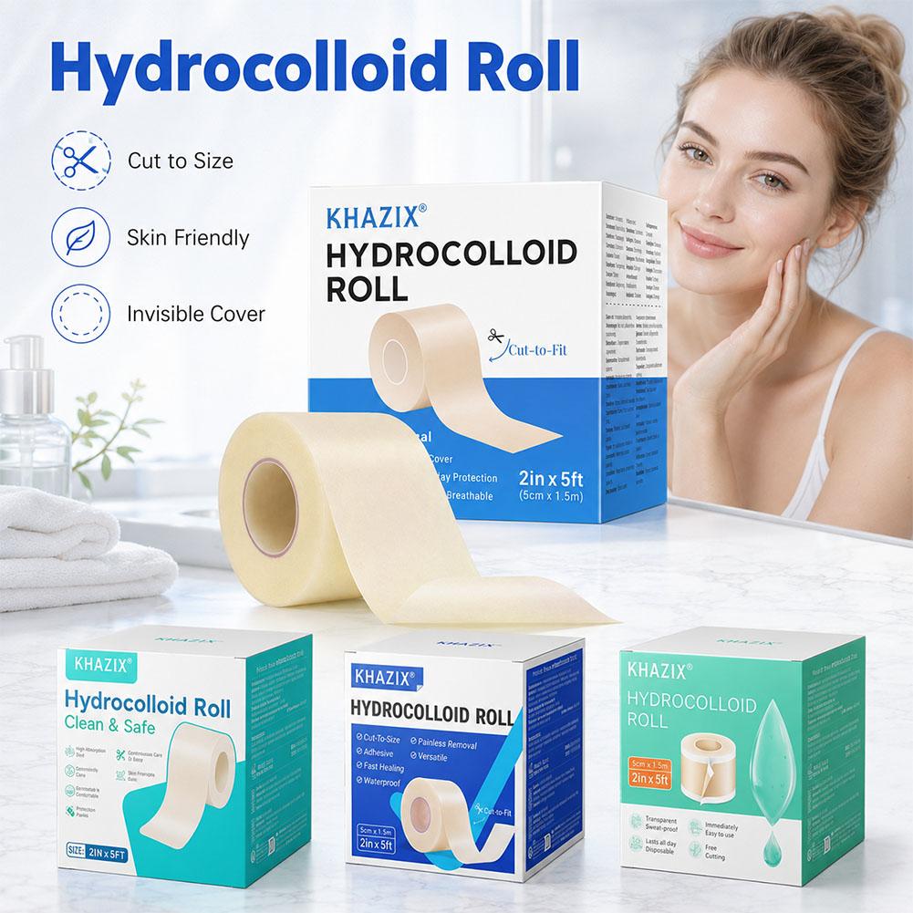 Hydrocolloid Pimple Patch - แผ่นแปะสิวไฮโดรคอลลอยด์แบบม้วน 1 ม้วน ตัดขนาดได้เอง แผ่นปิดสิวแบบบางพิเศษ กันน้ำ