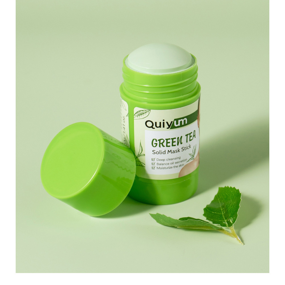 Green Tea Cleansing Clay Mask - QUIYUM มาส์กโคลนชาเขียวมัทฉะแบบแท่ง 40 กรัม – ทำความสะอาดล้ำลึก