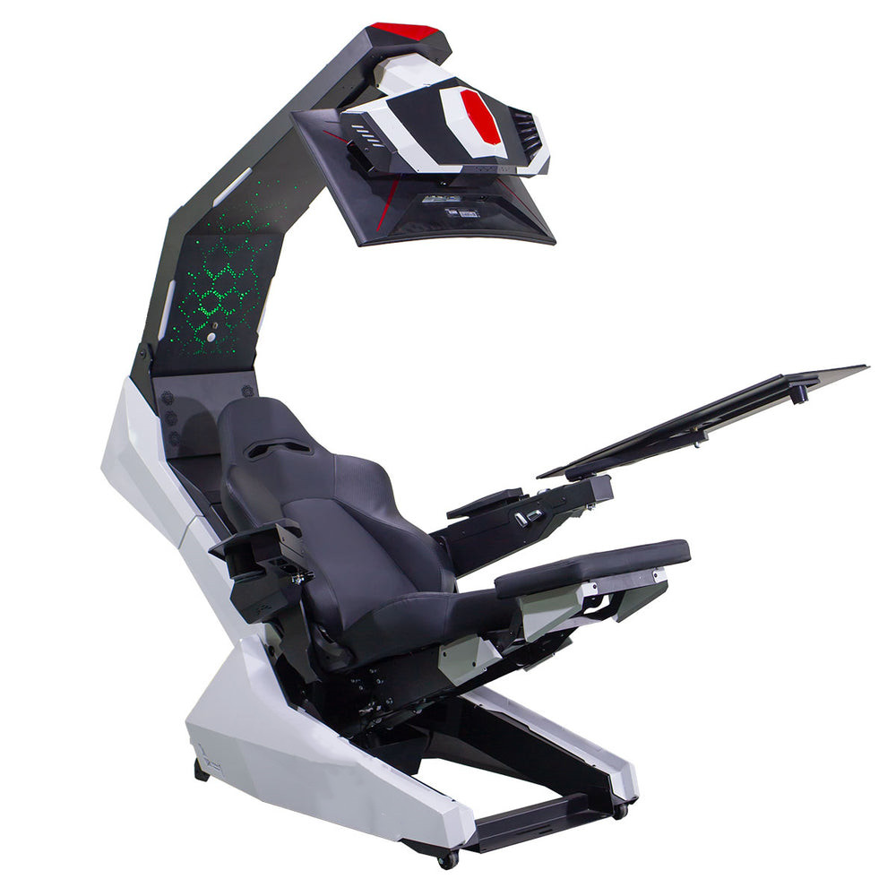 Massage - เก้าอี้ทำงานปรับเอนได้สุดหรูพร้อมระบบนวด ลำโพง ไฟ RGB บนเพดานแบบดวงดาว พนักพิงสูง