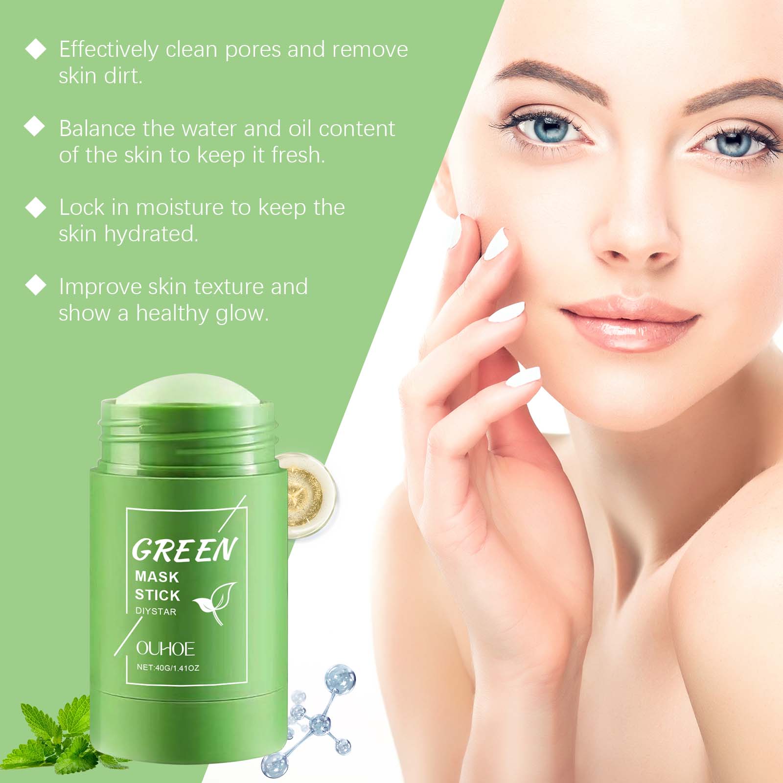 มาส์กชาเขียวสำหรับผิวหน้า ทำคว - Green Tea Cleansing Clay Mask บทวิจารณ์และราคา