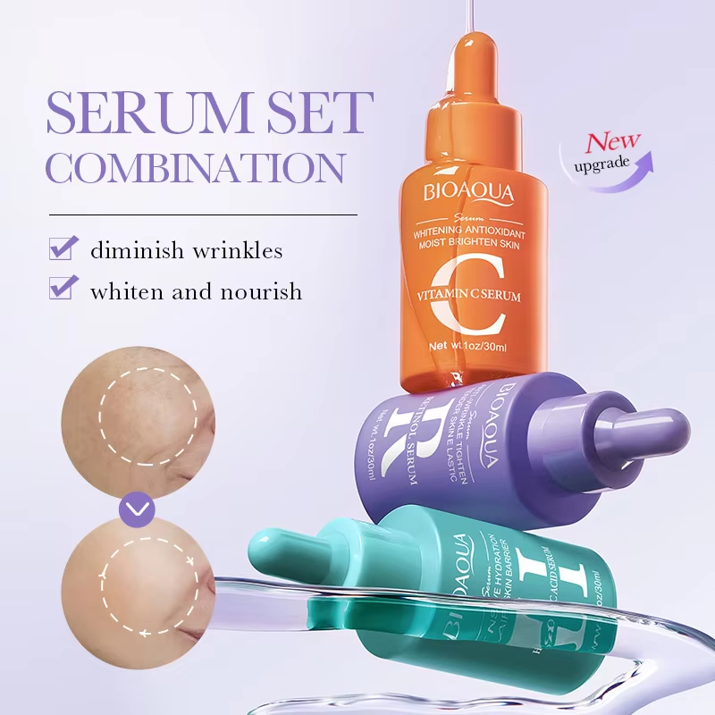 3 ชิ้น/เซ็ต BIOAQUA Vitamin C  - Hyaluronic Acid Facial Serum บทวิจารณ์และราคา