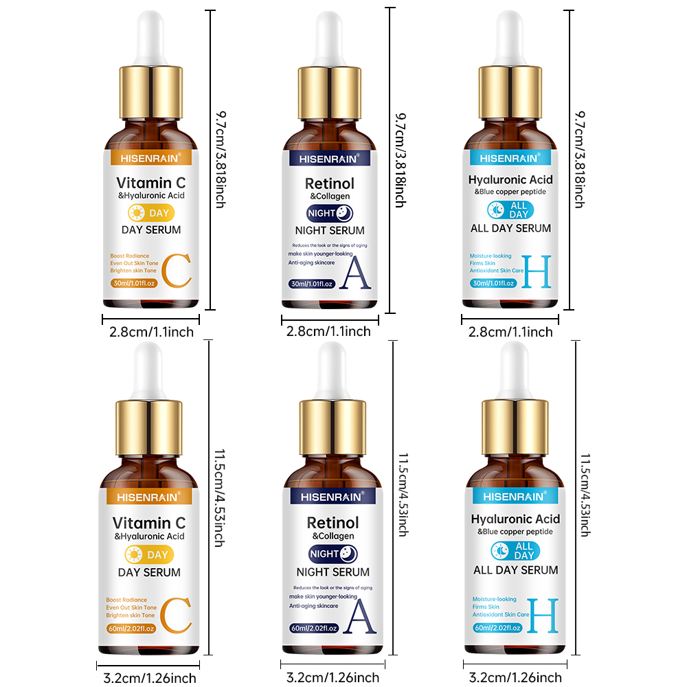 เซรั่มวิตามินซี + เรตินอล + ไฮ - Hyaluronic Acid Facial Serum บทวิจารณ์และราคา