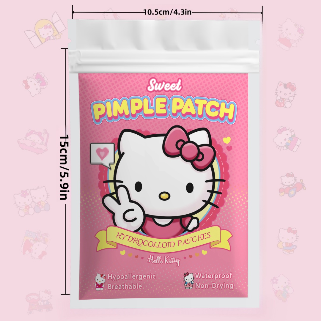 แผ่นแปะสิวเฮลโล คิตตี้ 48/120  - Hydrocolloid Pimple Patch บทวิจารณ์และราคา
