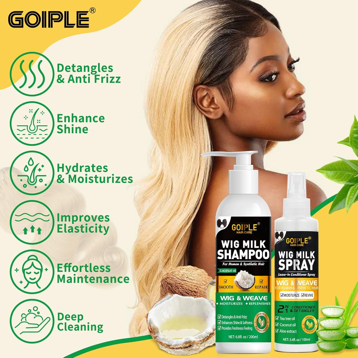 GOIPLE ชุดดูแลวิกผม 3 in 1 พร้ - Hair Care บทวิจารณ์และราคา