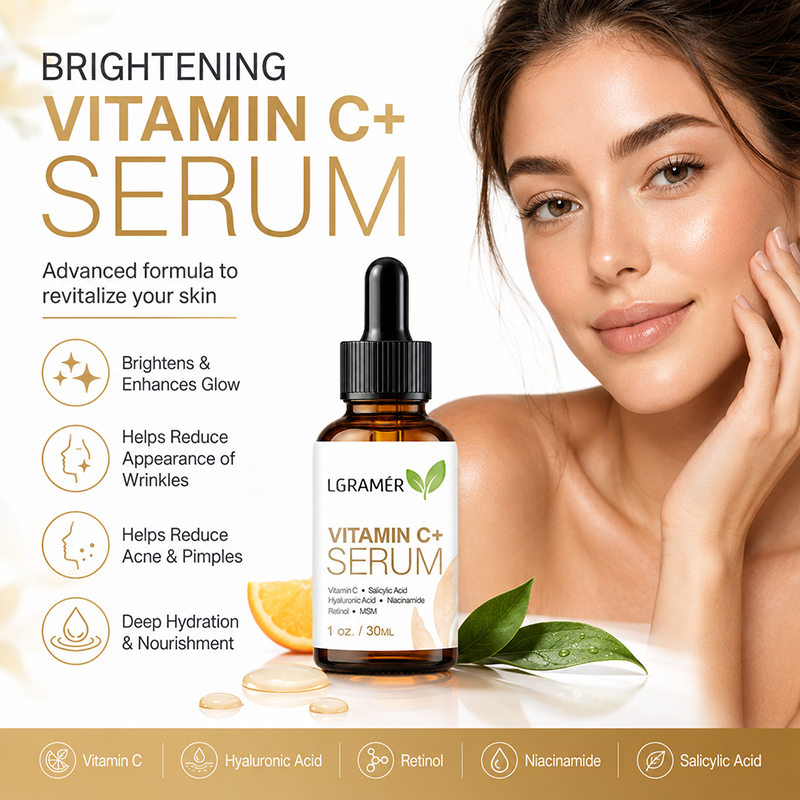 เซรั่มบำรุงผิวหน้าวิตามินซี+ไฮ - Hyaluronic Acid Facial Serum บทวิจารณ์และราคา