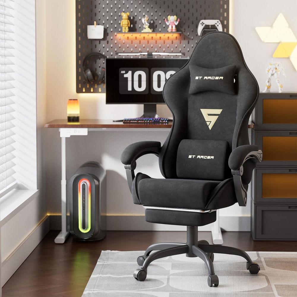 เก้าอี้เกมมิ่งกำมะหยี่แบบเออร์ - Massage บทวิจารณ์และราคา