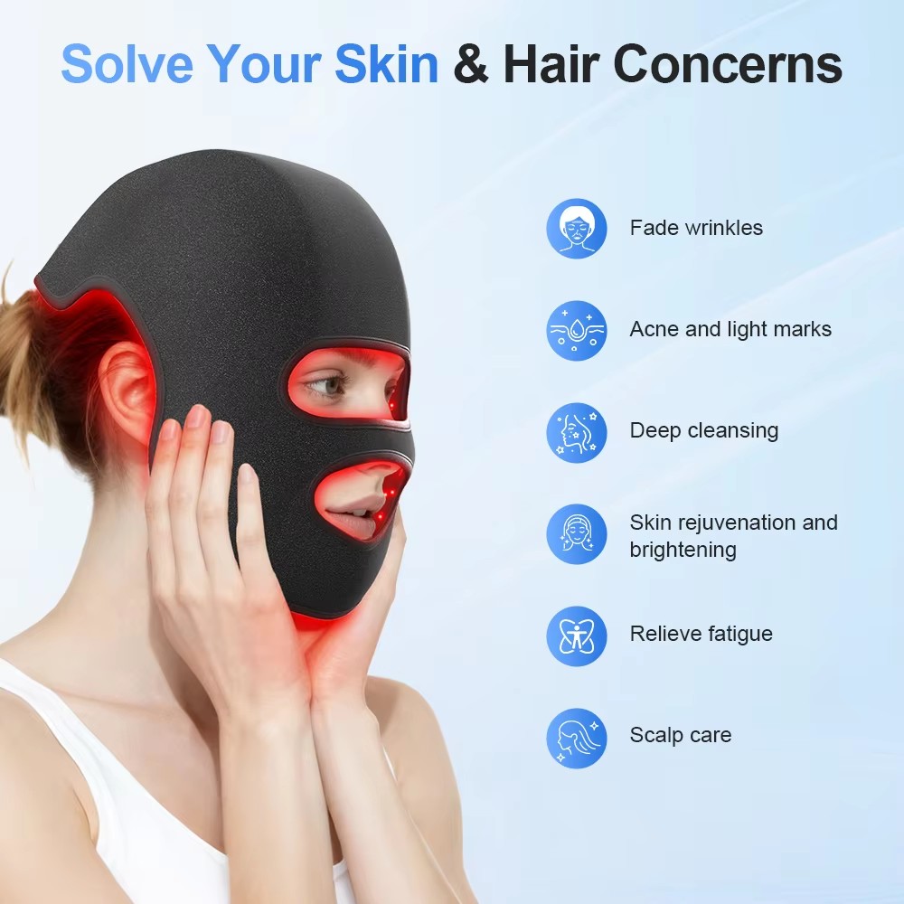 4 สี LED หมวกและหน้ากากบำบัดด้ - Led Light Therapy Face Mask บทวิจารณ์และราคา