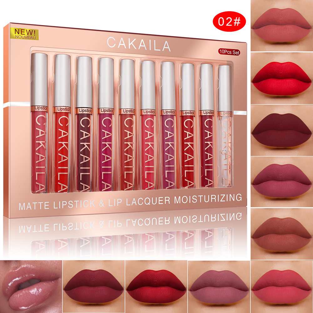 4 ชิ้น/10 ชิ้น/เซ็ตลิปกลอสเนื้ - Matte Velvet Lip Tint Long Lasting บทวิจารณ์และราคา