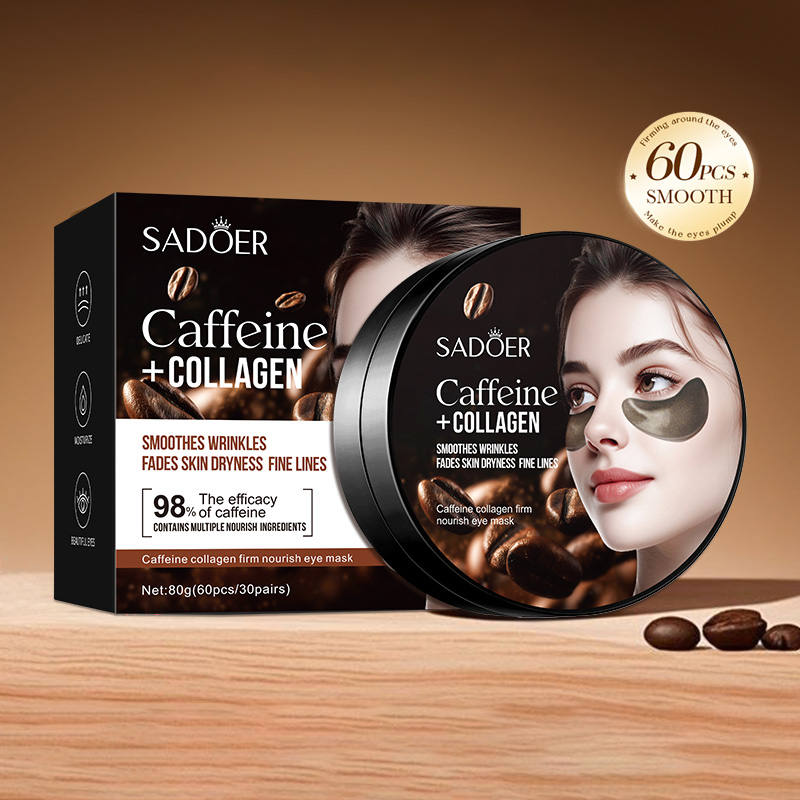 60pcs SADOER คาเฟอีนคริสตัล Co - Collagen Under Eye Patches บทวิจารณ์และราคา