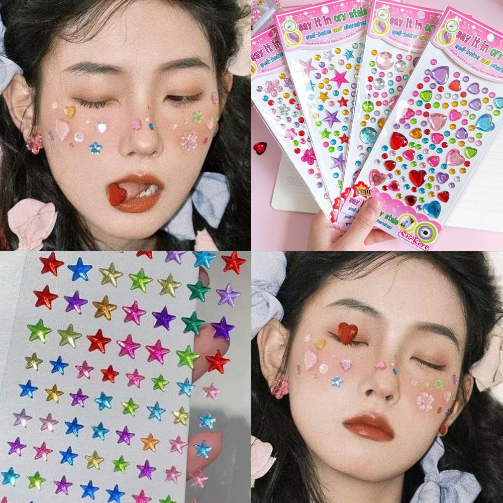สติกเกอร์ติดหน้าแบบมีกาวในตัว  - Nail Art บทวิจารณ์และราคา