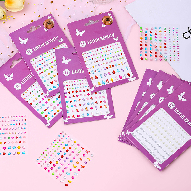 สติกเกอร์ติดหน้ารูปหยดน้ำ กันน - Nail Art บทวิจารณ์และราคา