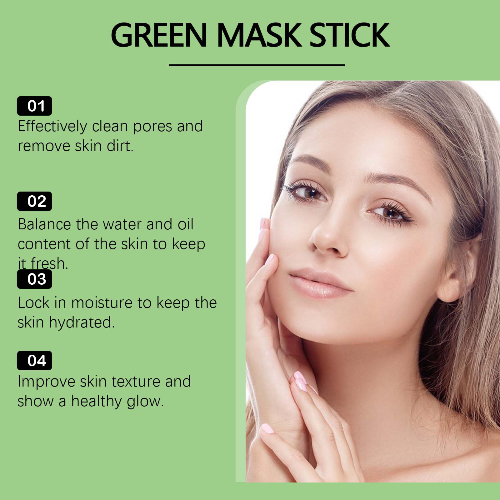 1~5 ชิ้น โคลนชาเขียวแบบแท่งสำห - Green Tea Cleansing Clay Mask บทวิจารณ์และราคา
