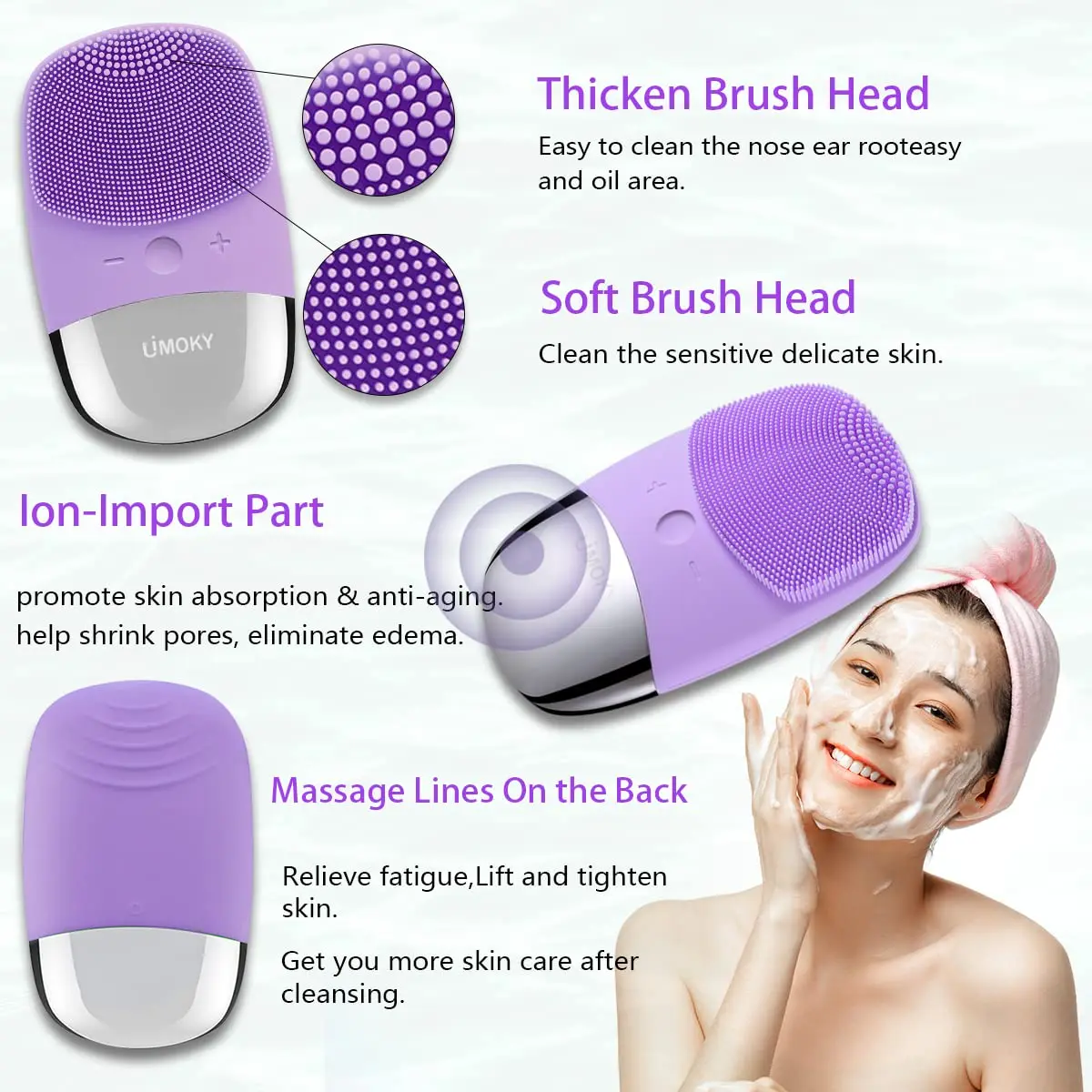 แปรงทำความสะอาดผิวหน้าซิลิโคนไ - Silicone Face Scrubber Electric บทวิจารณ์และราคา