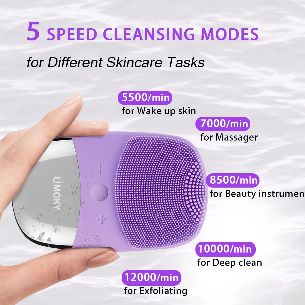 แปรงทำความสะอาดผิวหน้าซิลิโคนไ - Silicone Face Scrubber Electric บทวิจารณ์และราคา